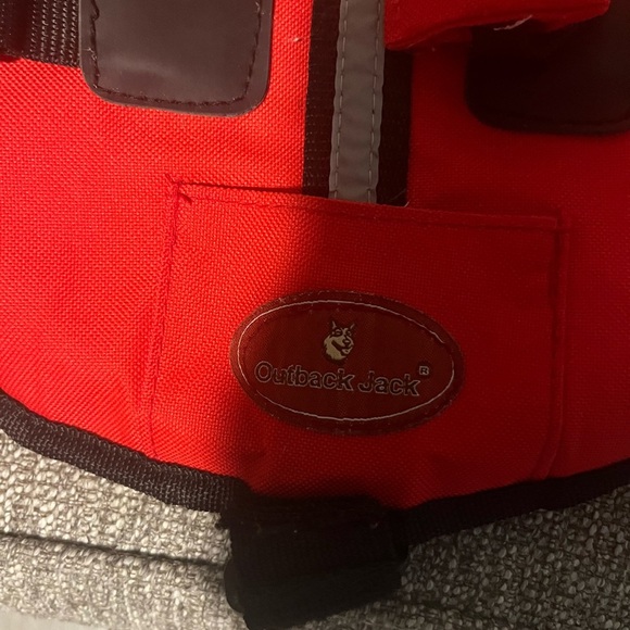 Outback Jack Red/Black Dog Life Jacket Size Medium - Picture 5 of 5